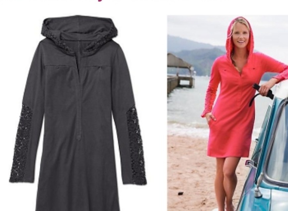 Athleta Other - Athleta Carried Away Crochet Hooded Cover up